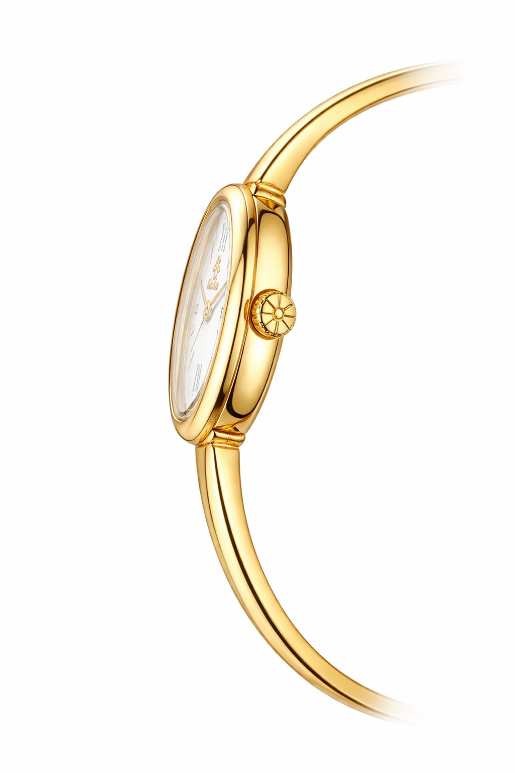 Timeless Oval Statement Watch – Classic Bangle Wristwatch.
