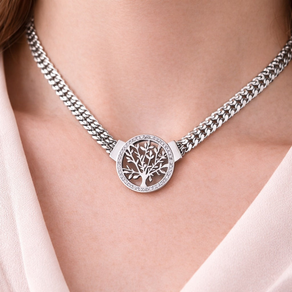 Tree of Life Pendant – Bold 316L Stainless Steel Chain.