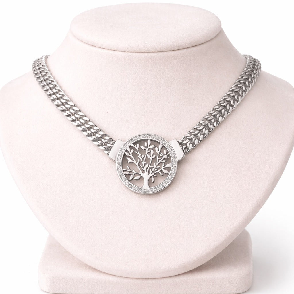Tree of Life Pendant – Bold 316L Stainless Steel Chain.